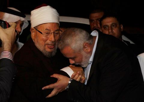 Cheikh Al-Qaradawi en visite à Gaza