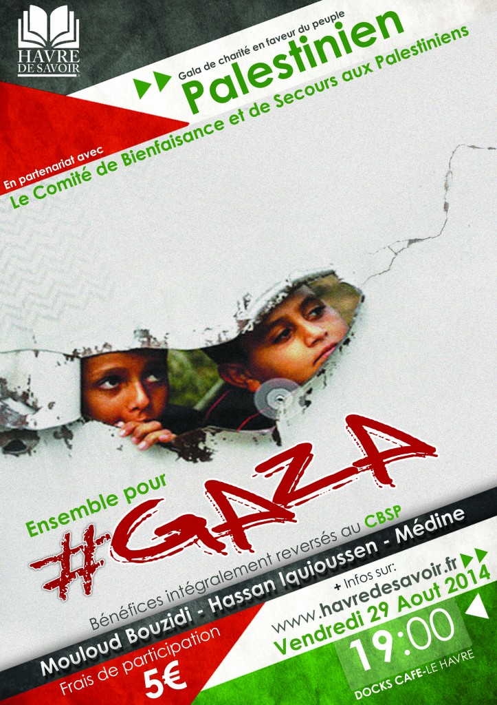 Gala de charité pour Gaza : vendredi 29 août 2014