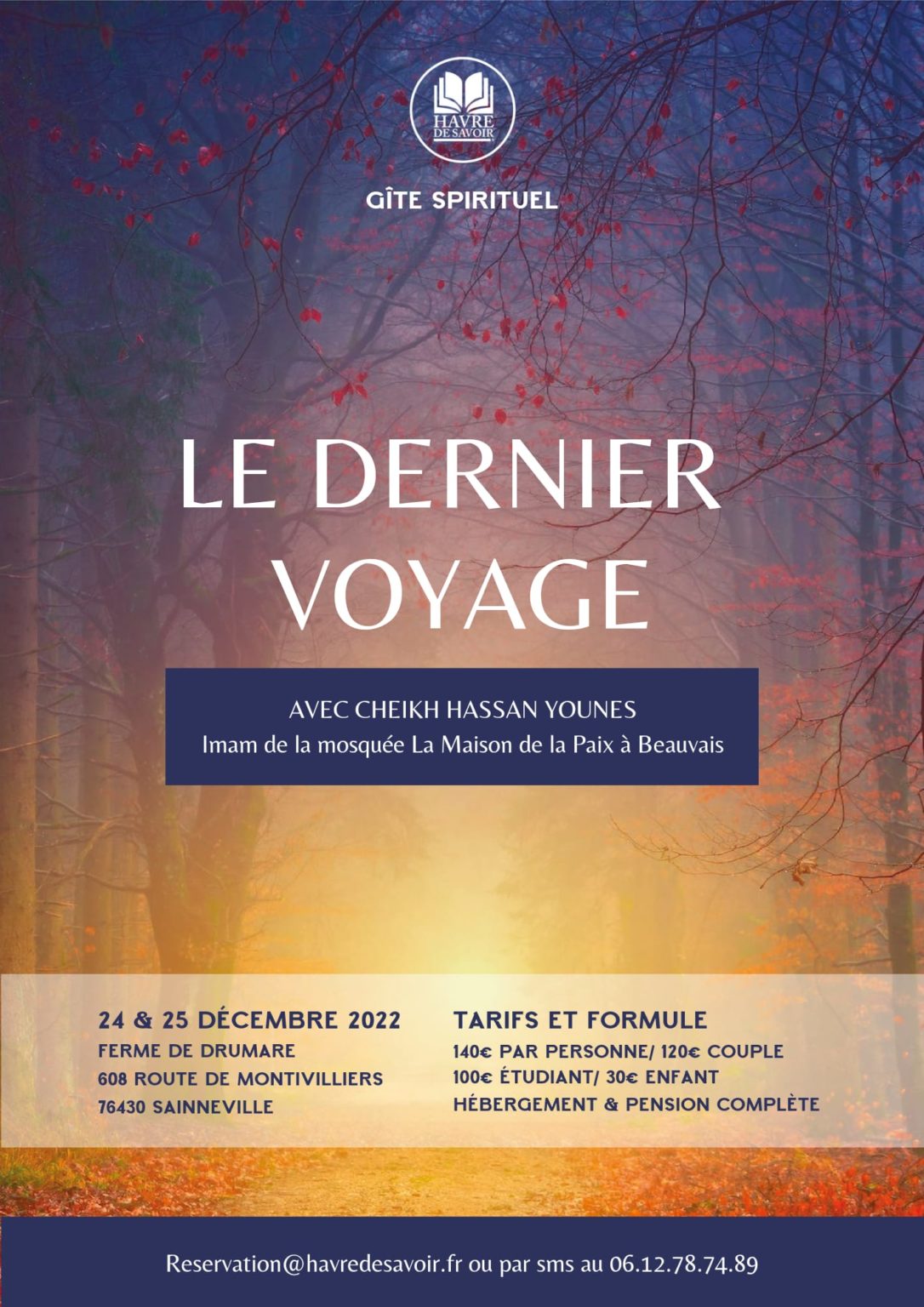 Gîte spirituel "Le dernier voyage" 24 & 25 Décembre 2022 Havre De
